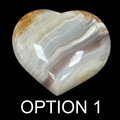 Polished Agate Hearts – Multicolour Banding-option1