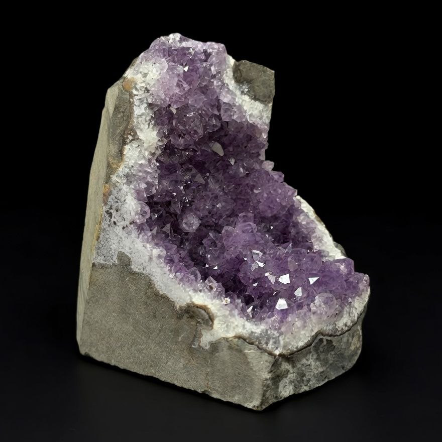 AMATISTA (Drusa Natural) Con flor natural- Púrpura Intenso Deep Purple #6