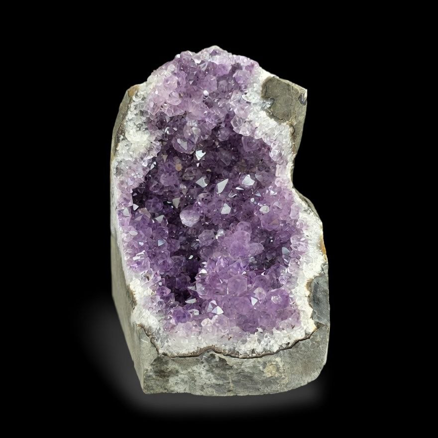 AMATISTA (Drusa Natural) Con flor natural- Púrpura Intenso Deep Purple #6