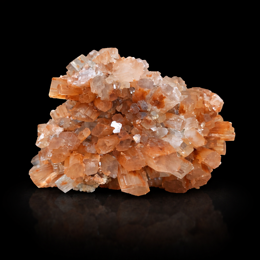 Aragonito (Cluster Natural, tipo Sputnik) – Tonos Miel Cristalizados