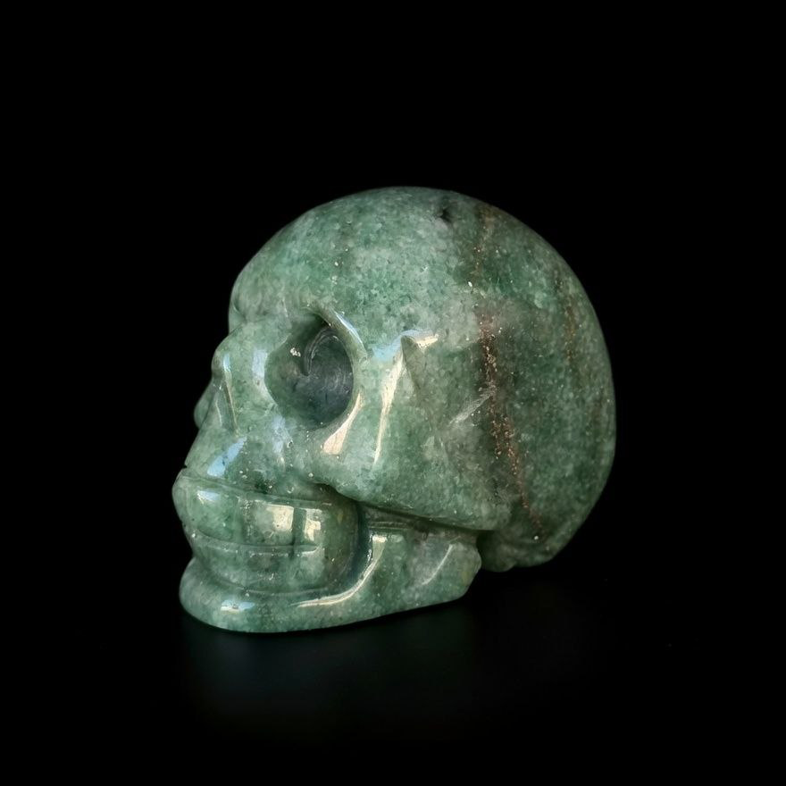 Calavera de Aventurina Verde Premium – Piedra de la Oportunidad