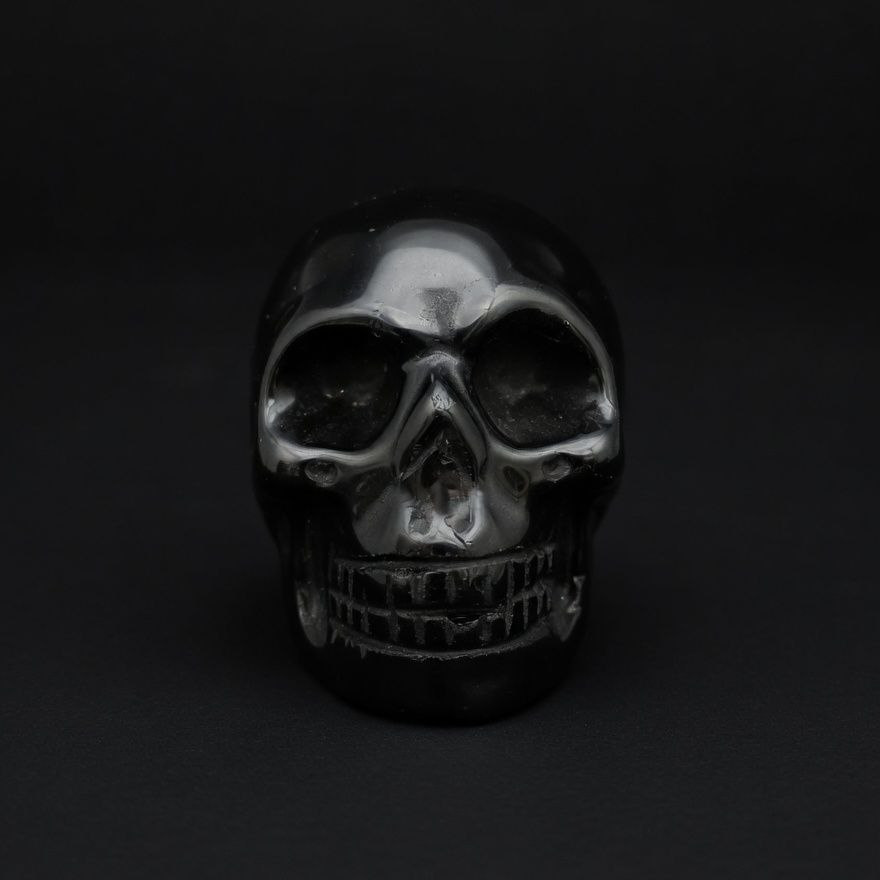 Calavera de Obsidiana Premium - Pulido perfecto y brillante