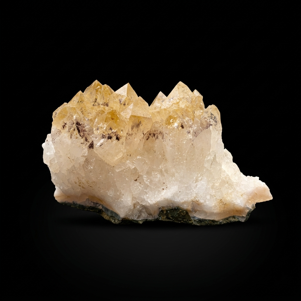 Citrine Quartz (Druse) - Bright Points with Unique Inclusions
