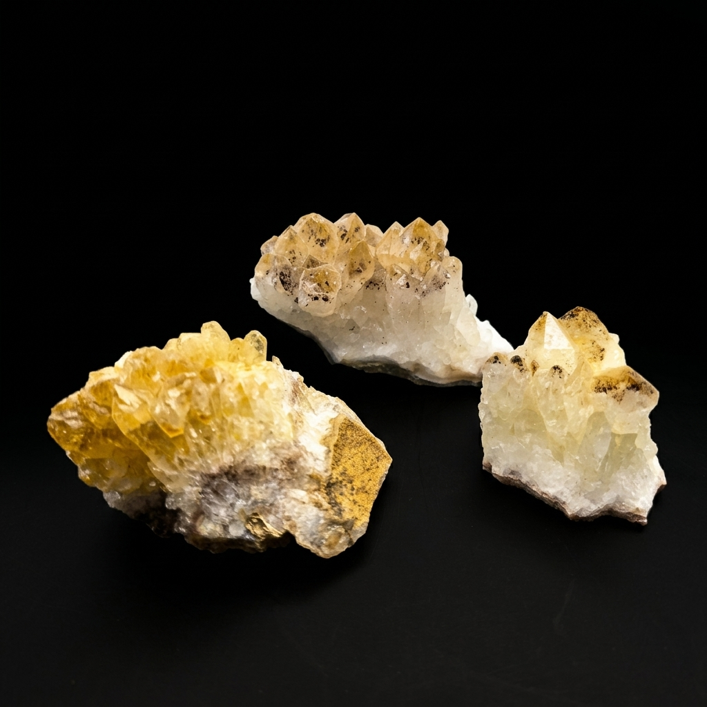 Citrine Quartz (Druse) - Bright Points with Unique Inclusions