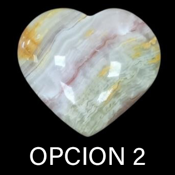 Corazones Pulidos de Ágata -  Bandas Multicolor