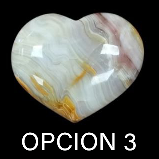 Corazones Pulidos de Ágata -  Bandas Multicolor