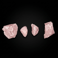 High-quality raw rose quartz specimen with natural texture and soft pink colour, displayed on a neutral background