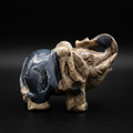 VOLCANIC AGATE ELEPHANT (Hand-Carved) – Natural Druzy & UV Reactive | HeyMiner