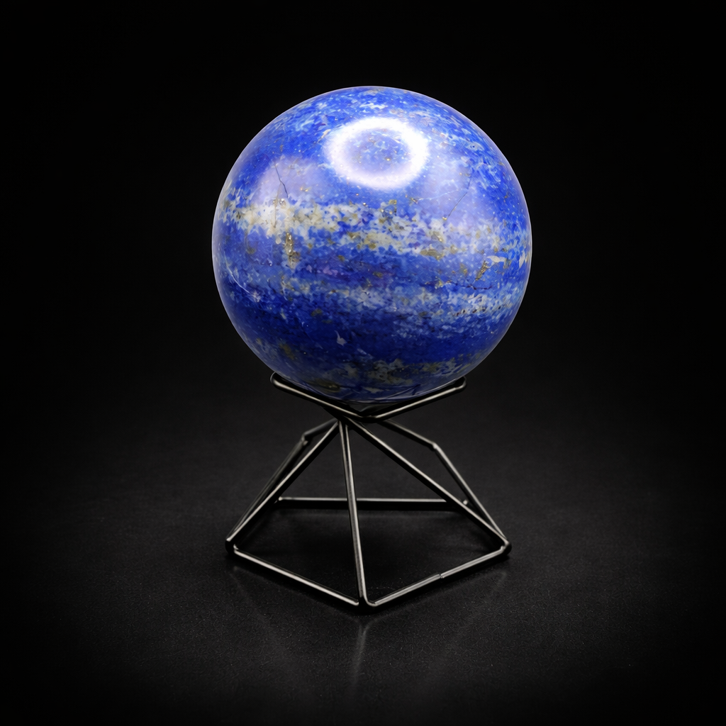 Lapislázuli (Esfera Pulida) – Azul Intenso con Pirita Natural