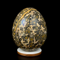 Huevo Pulido Premium de Jaspe Leopardo - Patrón Leopardado Natural
