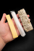 Energy Cleansing Kit (Ritual Box with Sage, Palo Santo, and Selenite) – Complete and Premium