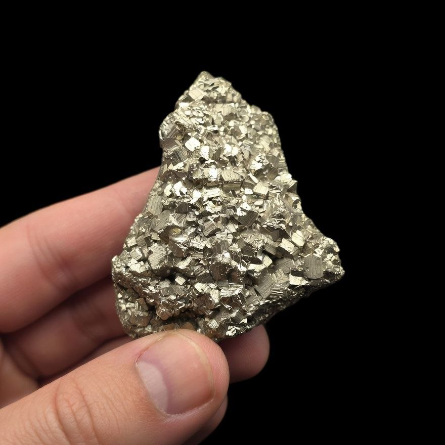 Raw Pyrite Cubic (Cluster) - Shiny Cubic Crystals