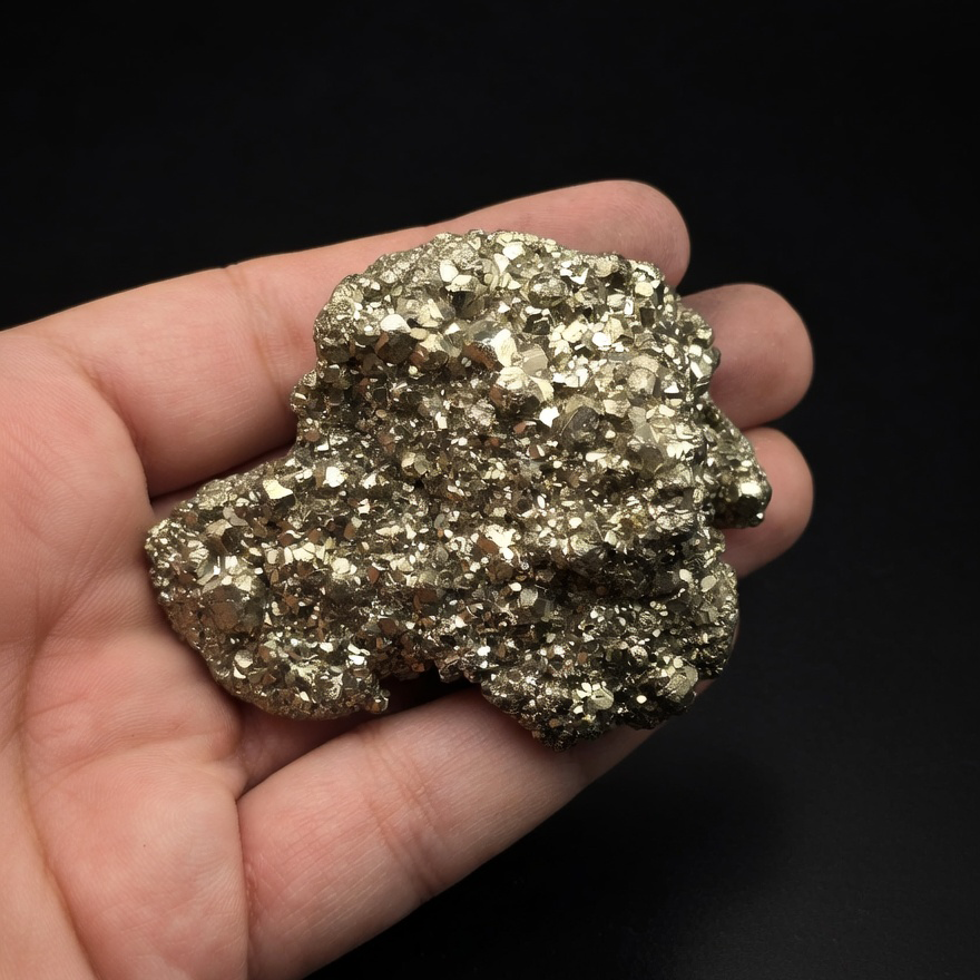 Raw Pyrite Cubic (Cluster) - Shiny Cubic Crystals