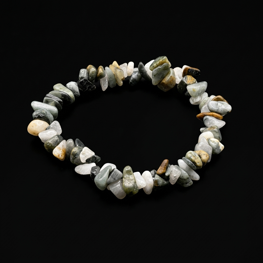 Natural Mineral Chip Bracelet