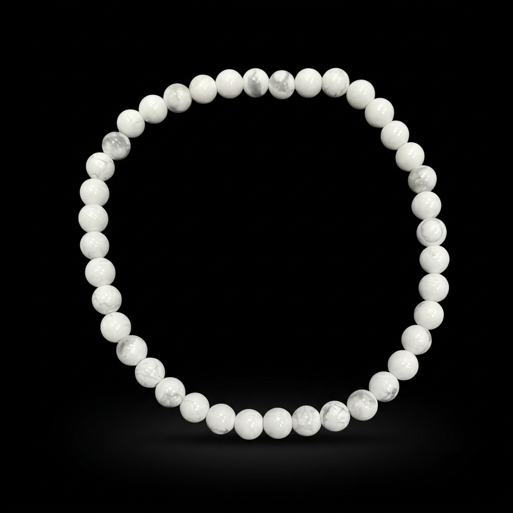 Natural Mineral Bead Bracelets_Howlite2