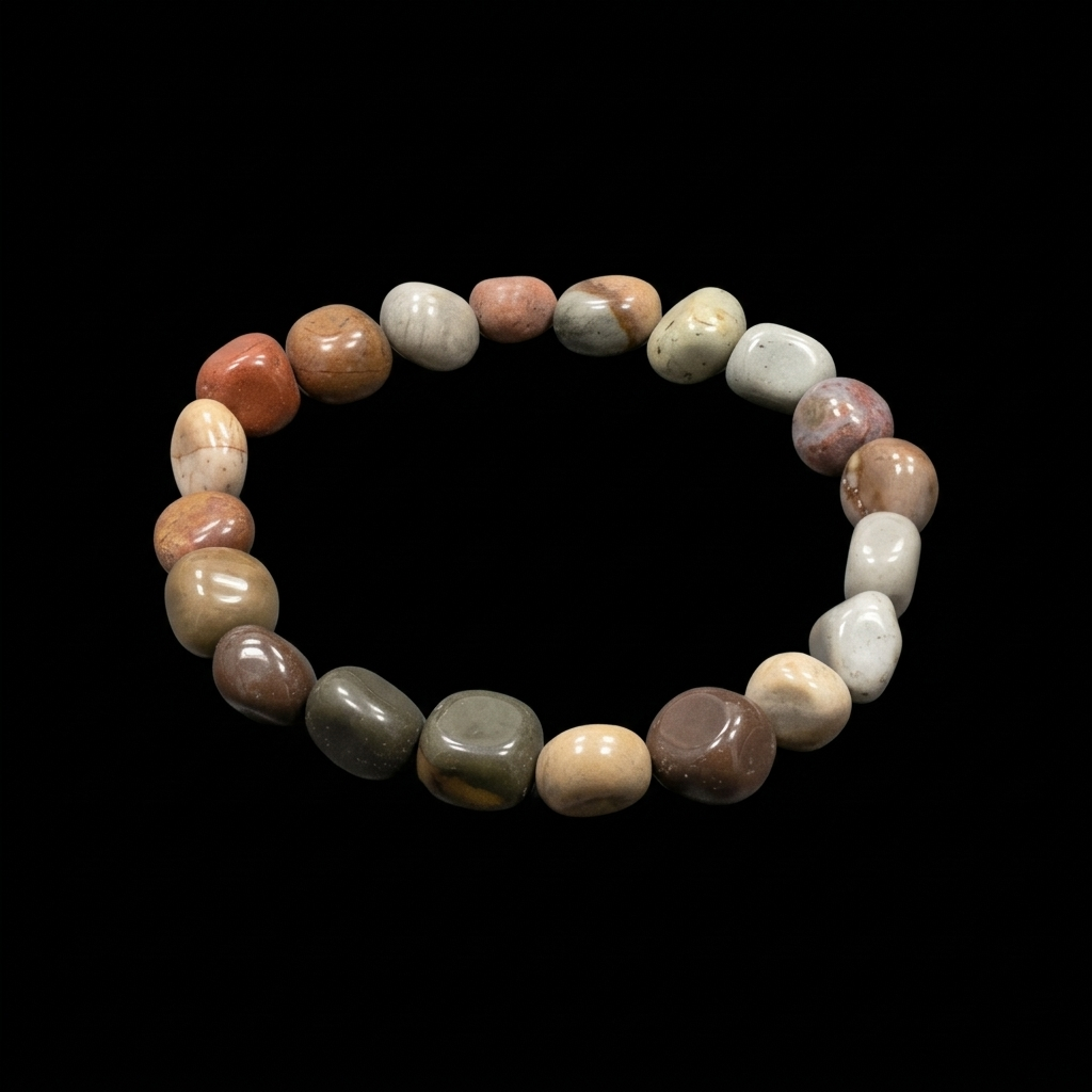 Pulsera de Rodados de Mineral Natural - Tamaño Adulto